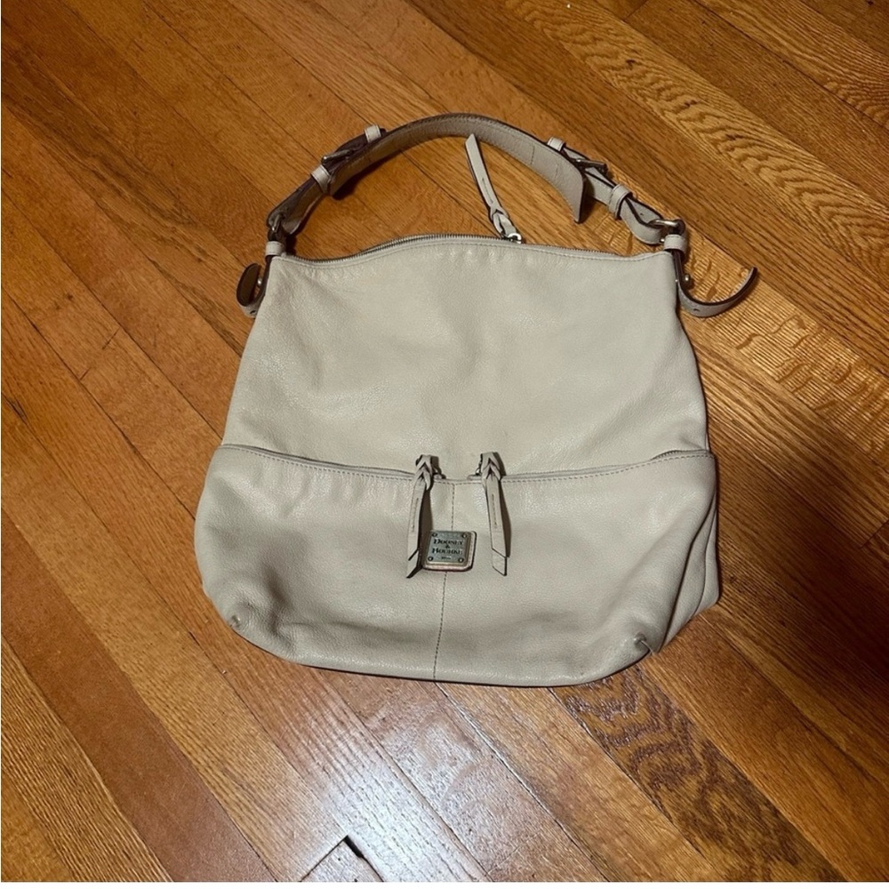 Dooney & Bourke Beige Leather Shoulder Bag